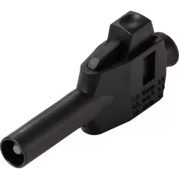VOLTCRAFT MP-4 Laboratory Plug, Clamp Connection, Straight, 4 mm Pin, Black, 32 A, 60 V DC VC-17195190