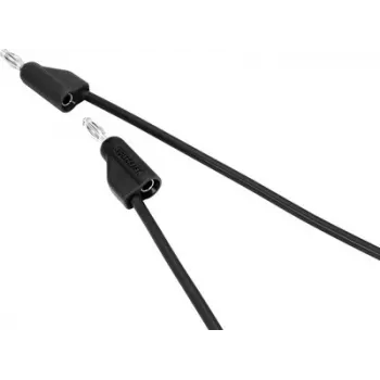 VOLTCRAFT MSB-100 Black 1m Test Lead 4mm Banana Plug to 4mm Banana Plug CAT III 1000V CAT IV 600V 19A VC-15443090