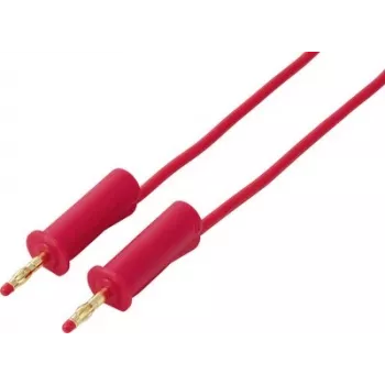 VOLTCRAFT MSB-132 1m Red Test Lead 4mm Plug to 4mm Plug 10A 1000V CAT II VC-18709980