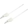 VOLTCRAFT MSB-300-1-WS Safety Measuring Lead, 4 mm Banana Plug to 4 mm Banana Plug, 1 m, White, CAT III 1000 V / CAT IV 600 V, 16 A