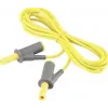 VOLTCRAFT MSB-501 Safety Test Lead, 4 mm Stackable Banana Plug to Same, 2 m, Yellow, CAT III 1000 V / CAT IV 600 V, 16 A VC-8063480