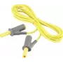 VOLTCRAFT MSB-501 Safety Test Lead, 4 mm Stackable Banana Plug to Same, 2 m, Yellow, CAT III 1000 V / CAT IV 600 V, 16 A VC-8063480