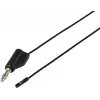 Voltcraft MSL-315 Black Test Lead, 4 mm Banana Plug to 0.64 mm Socket, 1 m, 1 A, 30 V AC/60 V DC VC-17182175