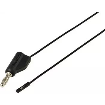 Voltcraft MSL-315 Black Test Lead, 4 mm Banana Plug to 0.64 mm Socket, 1 m, 1 A, 30 V AC/60 V DC VC-17182175