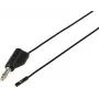 Voltcraft MSL-315 Black Test Lead, 4 mm Banana Plug to 0.64 mm Socket, 1 m, 1 A, 30 V AC/60 V DC VC-17182175