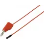 Voltcraft MSL-315 Red Test Lead, 4 mm Safety Plug to 0.64 mm Safety Socket, 1 m, Stackable, 60 V DC, 1 A VC-17182170