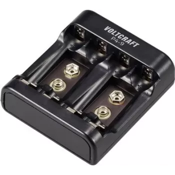 VOLTCRAFT P4-9 Round Cell Charger for NiMH/NiCd AA, AAA, 9V Block VC-14936385