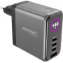 VOLTCRAFT UC-140W01 140W GaN USB-C PD Wall Charger with 3x USB-C and 1x USB-A, Black VC-17776050