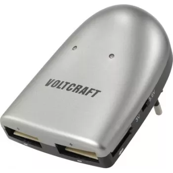 VOLTCRAFT VC-15228900 Li-Ion Button Cell Charger, 2-Slot, 3/3.6 V, Overcharge Protection