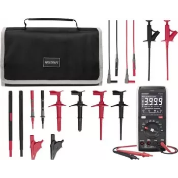 VOLTCRAFT VC-252 Digital Multimeter with MLSet-100 Test Leads and Carrying Bag (VC-12884305+VC-18652745)