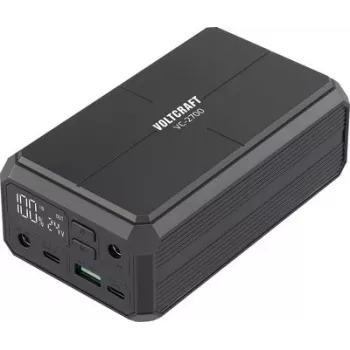 VOLTCRAFT VC-2700 Power Bank 27000 mAh USB PD 3.0, USB PD 2.0, PPS, Fast Charge Li-Ion Black, Simultaneous Charging and Discharging, Status Indicator (VC-18192885)