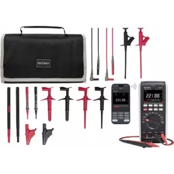 VOLTCRAFT VC-871 True RMS Digital Multimeter with MLSet-100 Test Leads and Carrying Case VC-12884335+VC-18652745
