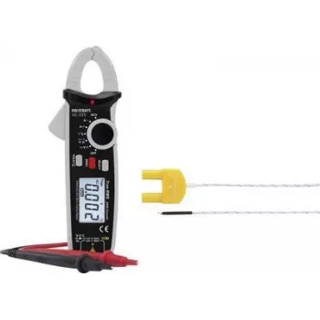 VOLTCRAFT VC-9486110 ISO Calibrated Digital Clamp Meter, CAT II 600 V / CAT III 300 V, 2000 Counts, AC Current to 200 A, AC/DC Voltage to 600 V, Resistance, Capacitance, Frequency, NCV, Flashlight