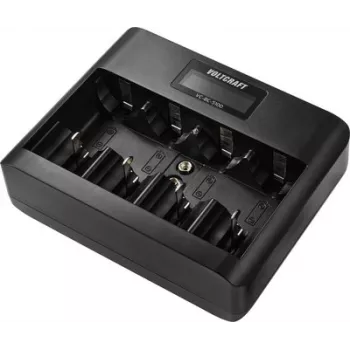 VOLTCRAFT VC-BC-5100 Round Cell Charger for NiMH, NiCd, Li-Ion AA, AAA, C, D, 9V Block VC-17665940