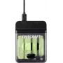 Voltcraft VC-BC4-PB1 2-in-1 NiMH Battery Charger & Power Bank for 4x AA/AAA, 500mA, USB-C Input, USB-A Output, Black