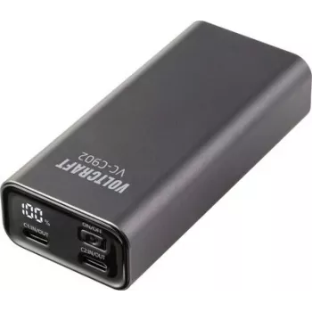 VOLTCRAFT VC-C902 Power Bank 10000 mAh USB PD 3.0 Li-Ion Grey (Matte) with Status Display VC-17366785