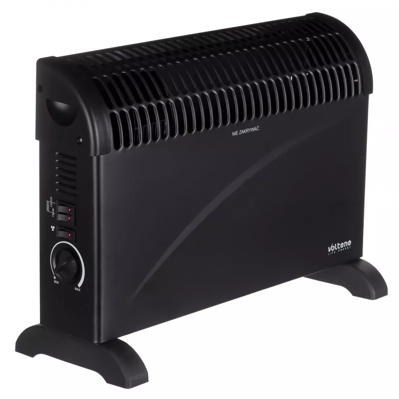 Volteno VO2783 Convector Heater 2000W - Fast Heating, Adjustable Thermostat, Overheat Protection, Freestanding, White