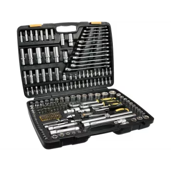 VOREL 216-Piece Socket Wrench Set 1/2 inch, 3/8 inch, 1/4 inch Drive Chrome Vanadium Steel