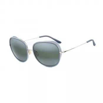 VUARNET Women's VL1629 Sunglasses - Rectangular Nylon Frame, Polarized Mineral Glass Lenses, Pure Grey, 45mm