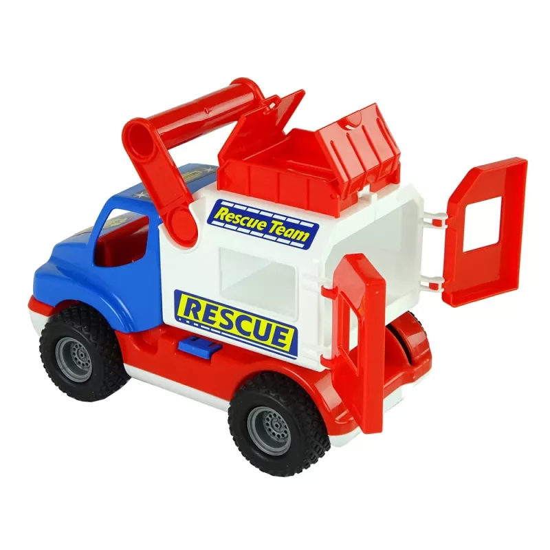 WADER POLESIE Blue and White ConsTruck Rescue Car 41937