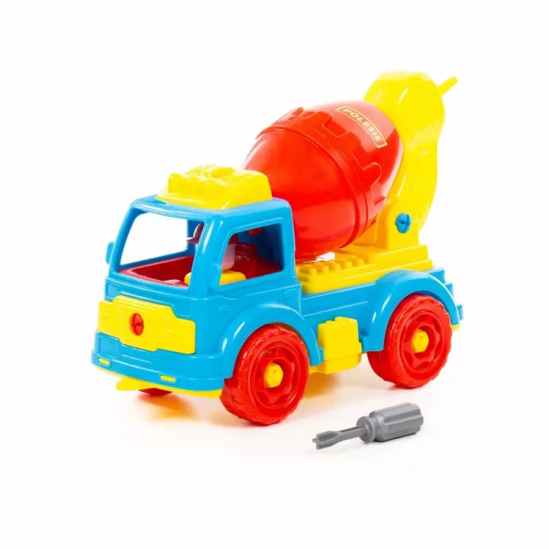 WADER POLESIE Concrete Mixer Transport DIY Blocks 29 Pieces 84804