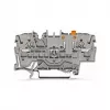 WAGO 2002-1671 2-Conductor Disconnect and Test Terminal Block with Push-in CAGE CLAMP, Gray