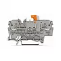 WAGO 2002-1671 2-Conductor Disconnect and Test Terminal Block with Push-in CAGE CLAMP, Gray