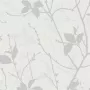 Wallpaper 122433 Belle White/Silver Floral Trail Luxury Textured Roll, 10.05m x 53cm