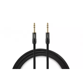 Warm Audio PREM-TRS-3 Premier Series 6.35mm TRS Patch Cable, 0.9m, Gold-Plated, Double-Reussen Shielded, Black
