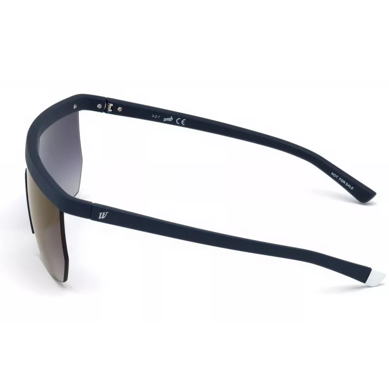 WEB EYEWEAR MAN Sunglasses WE0221-91X Rectangular Acetate Black Frame Grey Lens 54mm