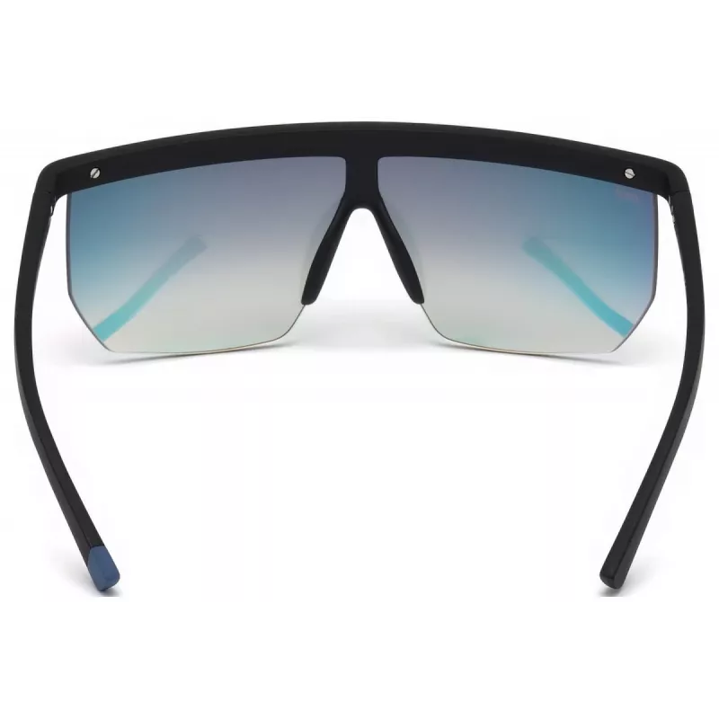 WEB EYEWEAR Men's Sunglasses WE0221-02Z Black Acetate Frame Grey Lens UV400