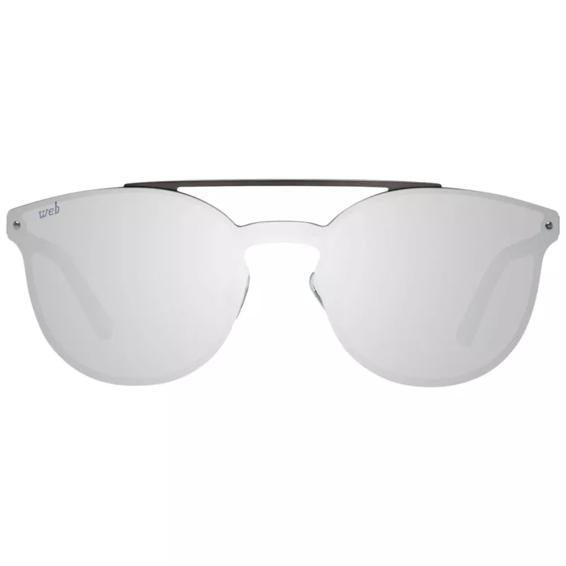WEB EYEWEAR WE0190-0009C Unisex Sunglasses - Geometric Black Frame Grey Lens