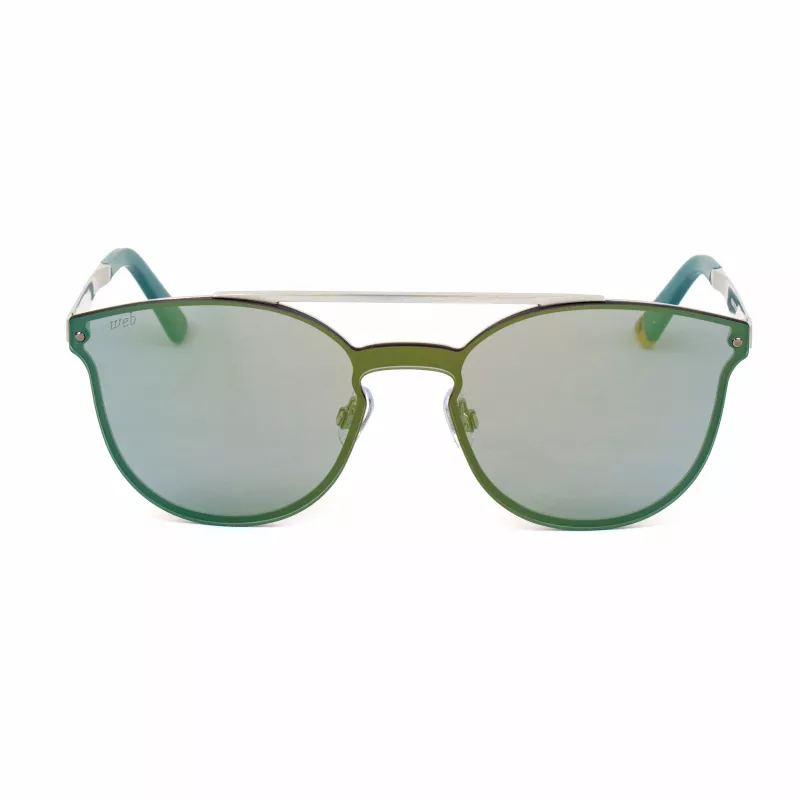 WEB EYEWEAR WE0190-09Q Unisex Sunglasses - Geometric Acetate Frame with UV400 Polycarbonate Lenses