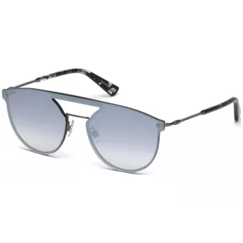 WEB EYEWEAR WE0193-08C Unisex Rectangular Sunglasses Havana Acetate Frame Brown Polycarbonate Lens UV400