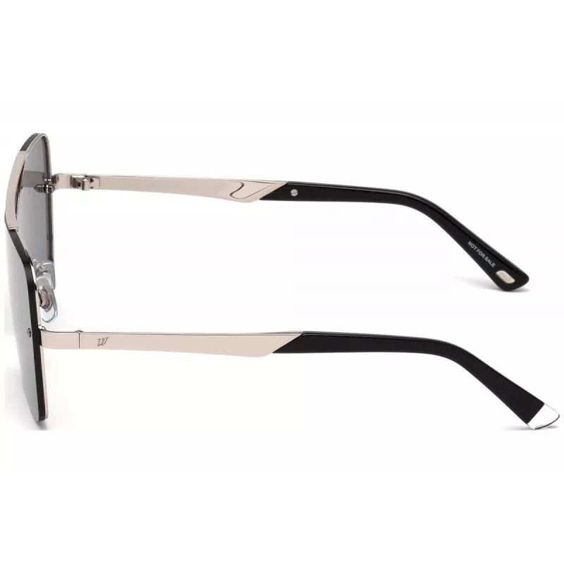 WEB EYEWEAR WE0202-16C Unisex Sunglasses Shiny Black Frame Grey Lens 54mm