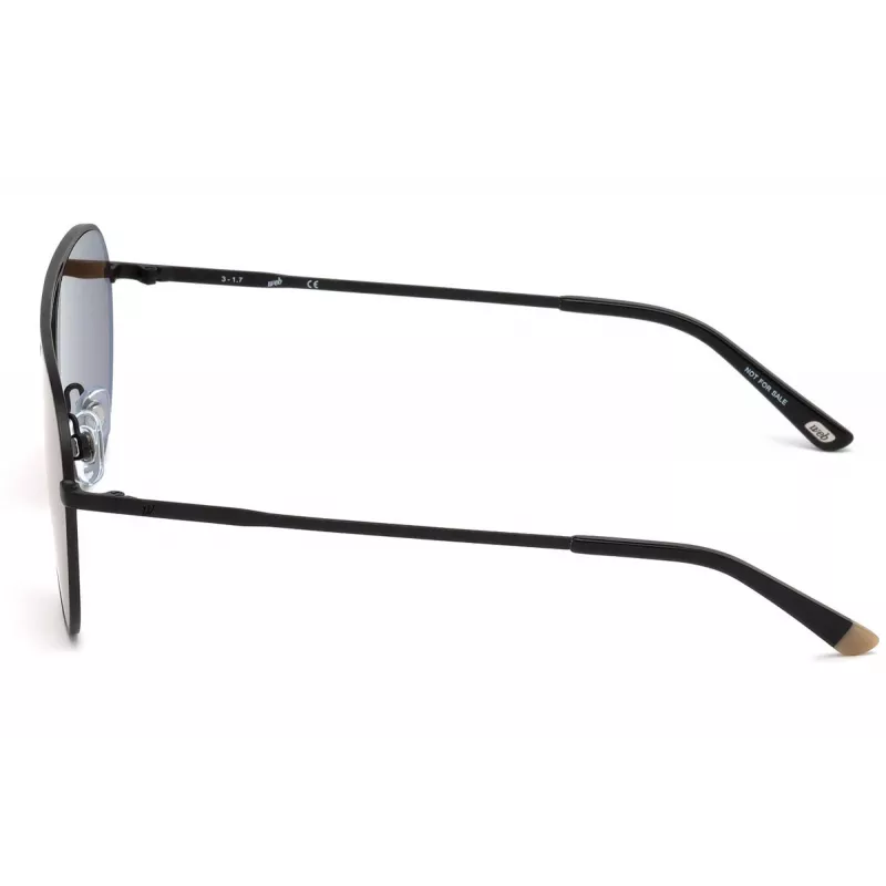 WEB EYEWEAR WE0206-02G Unisex Rectangular Sunglasses - Havana Acetate Frame, Green Polycarbonate Lenses, UV400 Protection