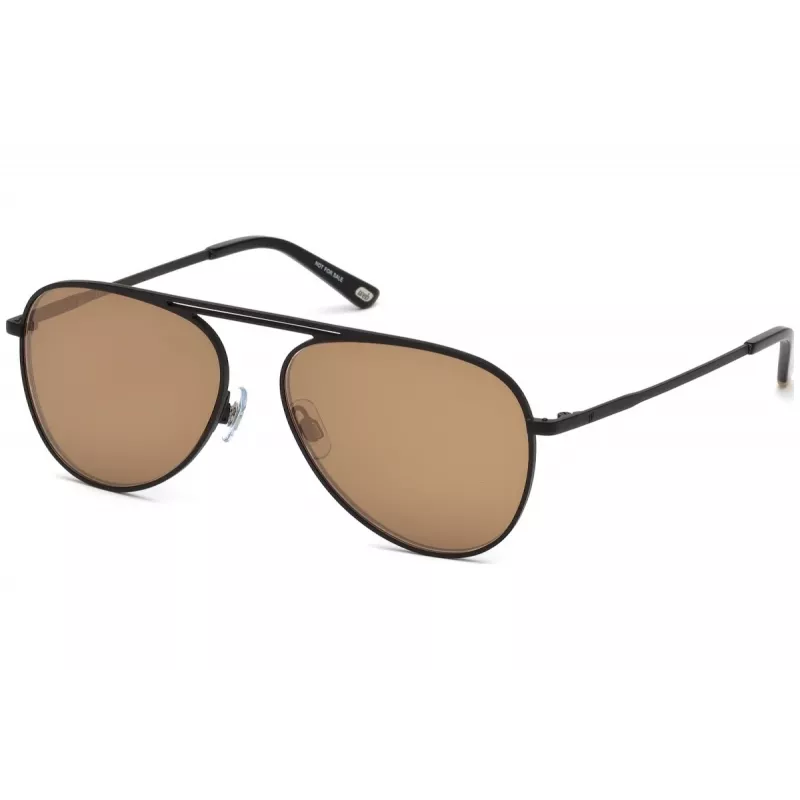 WEB EYEWEAR WE0206-02G Unisex Rectangular Sunglasses - Havana Acetate Frame, Green Polycarbonate Lenses, UV400 Protection
