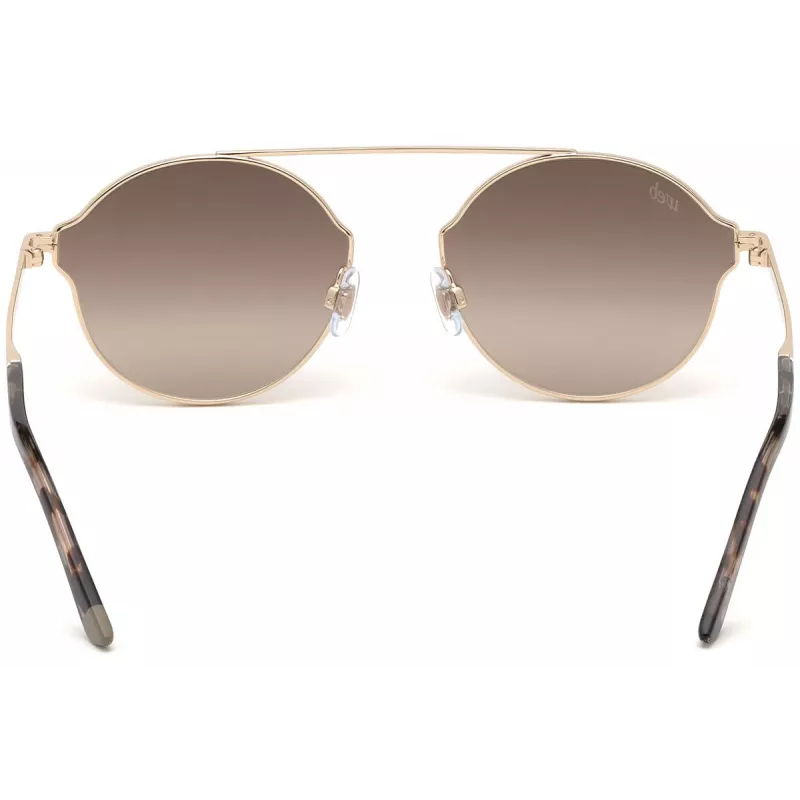 Web Eyewear WE0243-32G Unisex Pilot Sunglasses Gold Frame Brown Gradient Lens UV400 58mm