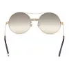 WEB EYEWEAR Women's Sunglasses WE0211-28G Gold Metal Frame Brown Gradient Lens 59mm