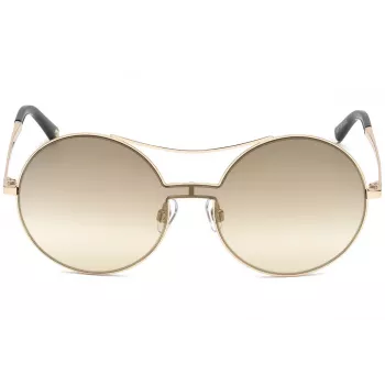WEB EYEWEAR Women's Sunglasses WE0211-28G Gold Metal Frame Brown Gradient Lens 59mm