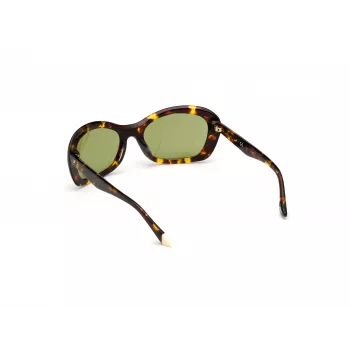 WEB EYEWEAR Women's Sunglasses WE0289-5652N Havana Acetate Square Frame Brown Gradient Lens 56/19/130 mm