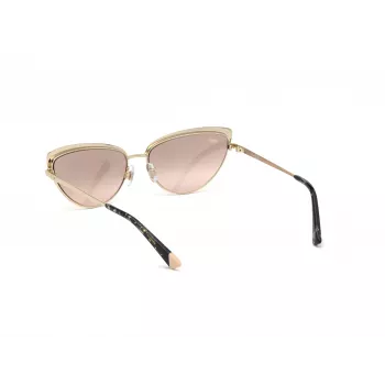 WEB EYEWEAR Women's WE0272-5932Z Square Acetate Sunglasses, Black Frame, Grey Lenses, 59mm
