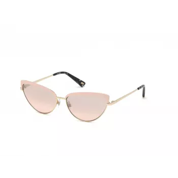 WEB EYEWEAR Women's WE0272-5932Z Square Acetate Sunglasses, Black Frame, Grey Lenses, 59mm