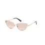WEB EYEWEAR Women's WE0272-5932Z Square Acetate Sunglasses, Black Frame, Grey Lenses, 59mm
