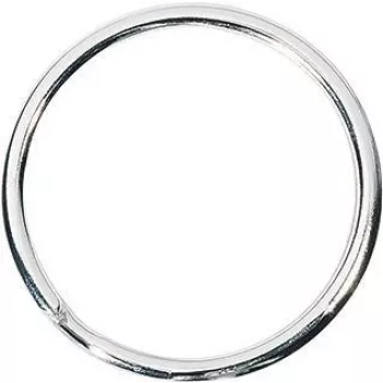 WEDO Metal Key Rings 38 mm Gloss Nickel-Plated Silver, Pack of 100 2623038