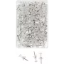 WEDO Push Pins, Clear, 100 Pieces, 12 mm Pin Length, 10 mm Head Diameter, in Clear Plastic Box (54 249)