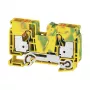 Weidmüller A2C 16 PE Terminal Block, A-Series, PUSH IN, 16 mm², Green/Yellow