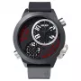 WELDER MAN K32-9201 50mm Analog Quartz Watch Black Dial Leather Strap