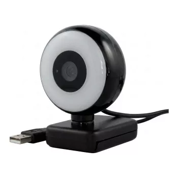 WEMISS CM-A2 Stream Series with Ring Light Full HD Webcam, 1/3 inch CMOS Sensor, Black