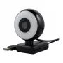 WEMISS CM-A2 Stream Series with Ring Light Full HD Webcam, 1/3 inch CMOS Sensor, Black